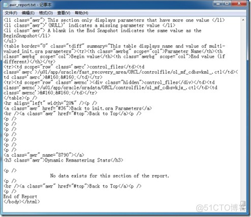 Oracle AWR 之 通过dbms_workload_repository.awr_report_text(html)函数在客户端生成AWR报告_oracle_02