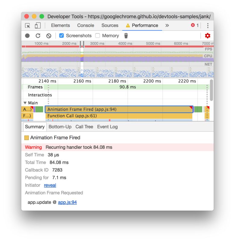 Chrome Devtools Performance使用指南_性能瓶颈_13