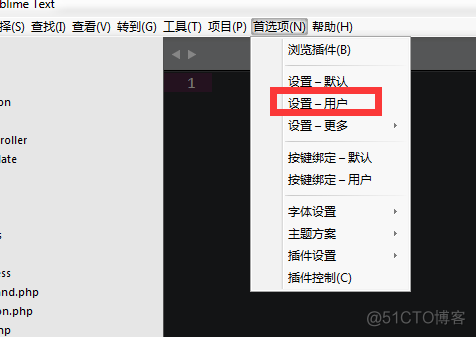 sublime设置代码缩进_首选项