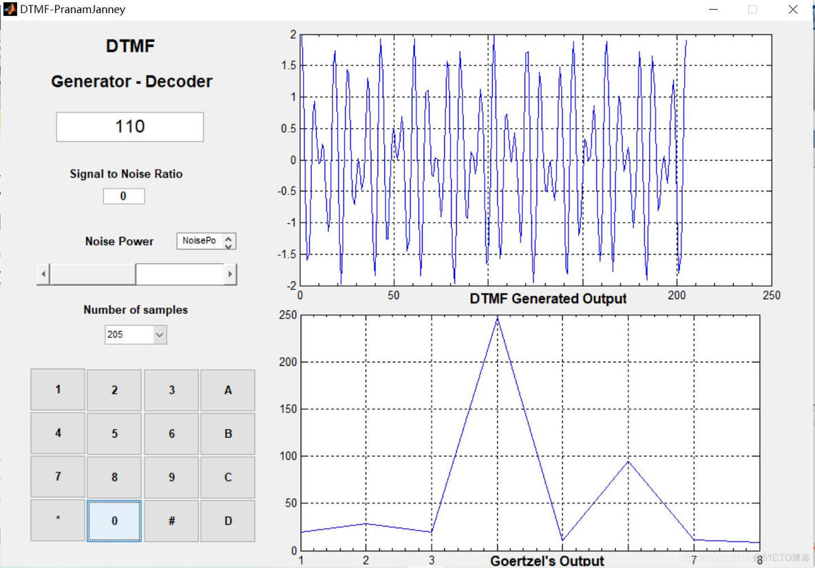 【数字信号】基于matlab GUI DTMF信号生成与检测（带按键音）【含Matlab源码 1086期】_采样率