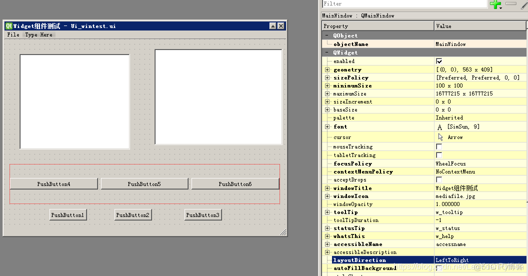 PyQt(Python+Qt)学习随笔：Qt Designer中部件的layoutDirection属性_显式_02