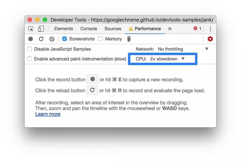 Chrome Devtools Performance使用指南_chrome_02