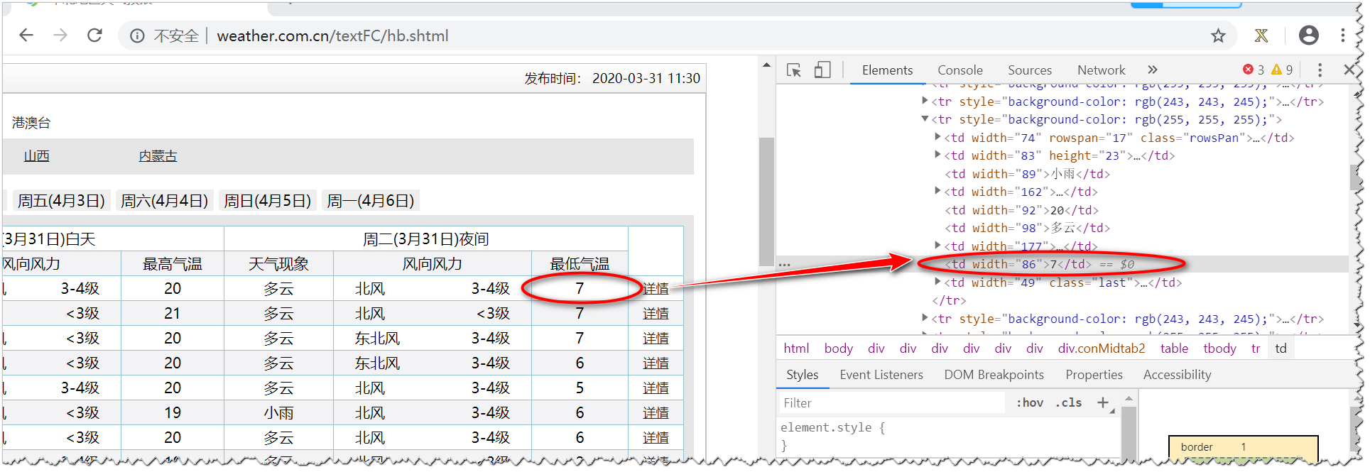 【Python3 爬虫】U14_爬取中国天气网_html_04