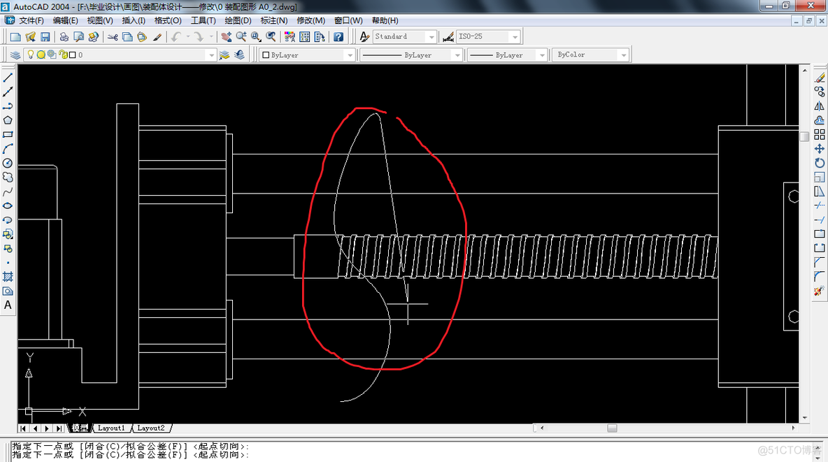 AutoCAD 样条曲线如何结束_技术_03