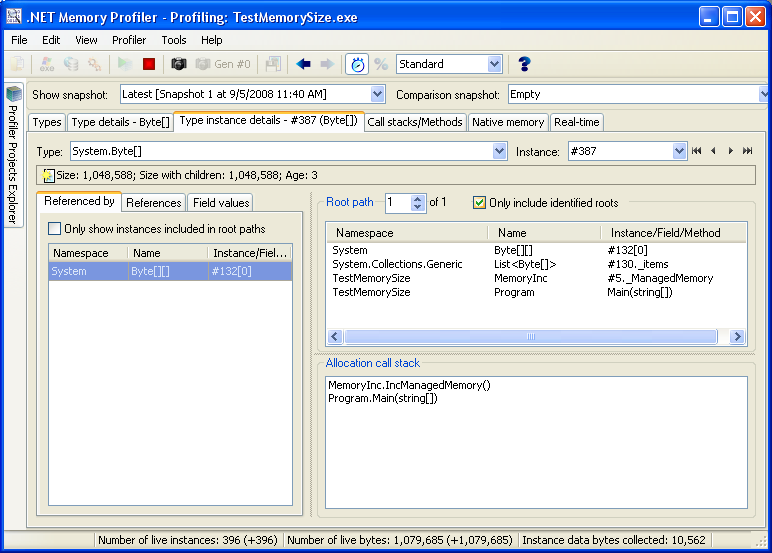 用 .NET Memory Profiler 跟踪.net 应用内存使用情况--基本应用篇(转)_内存泄漏_08