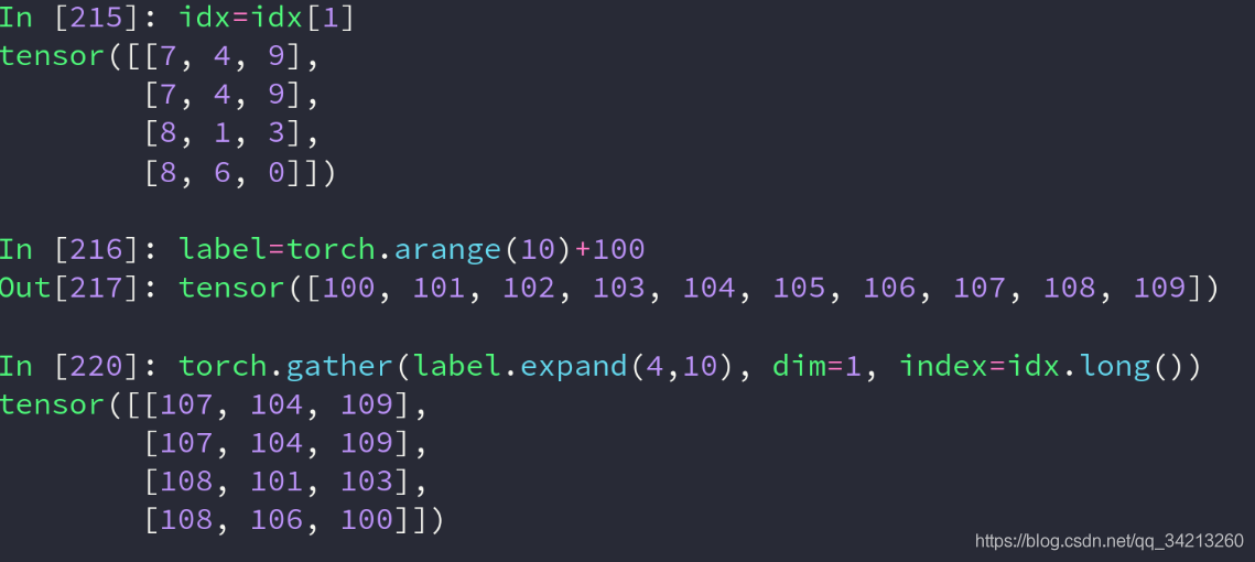 PyTorch——(4)where条件判断、gather查表_数据_04