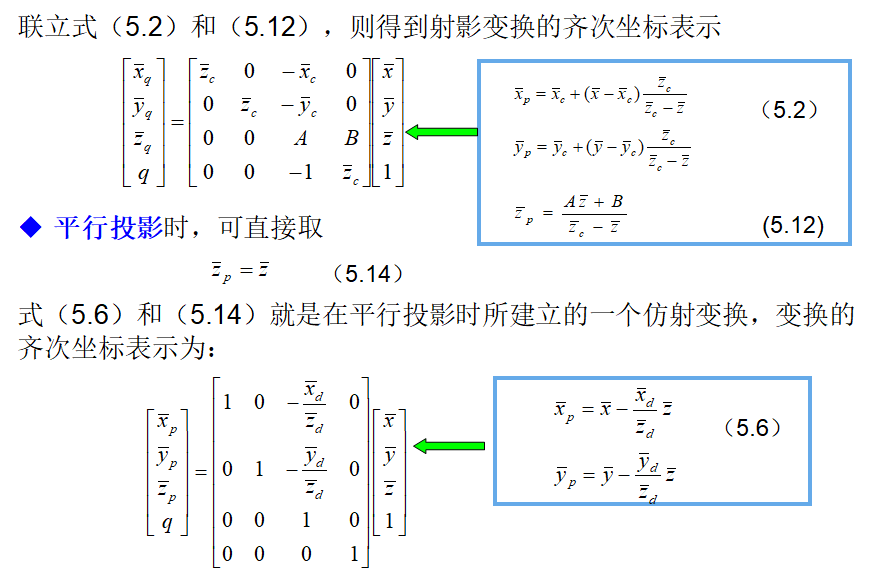 计算机图形学——投影_投影中心_18