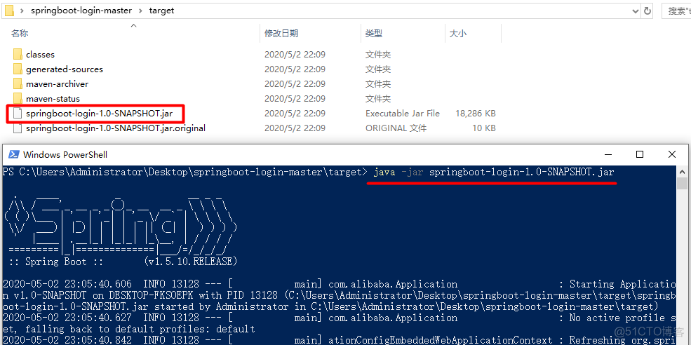 windows10 idea springboot项目部署_jar包_08