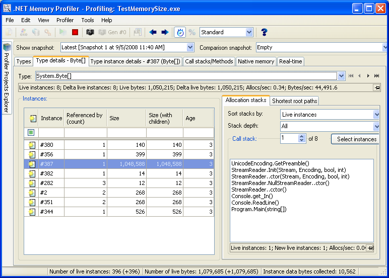 用 .NET Memory Profiler 跟踪.net 应用内存使用情况--基本应用篇(转)_.net_07