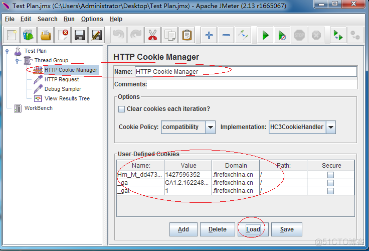 Jmeter --- Http Cookie Manager_firefox_02