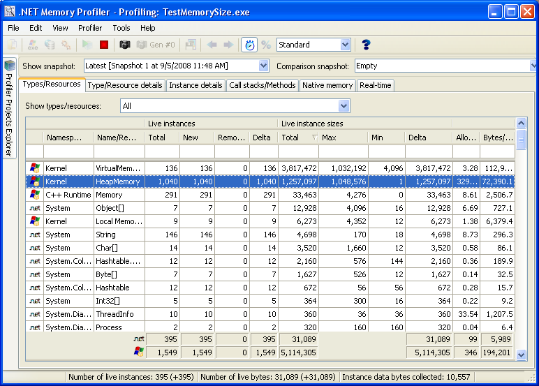 用 .NET Memory Profiler 跟踪.net 应用内存使用情况--基本应用篇(转)_内存泄漏_13