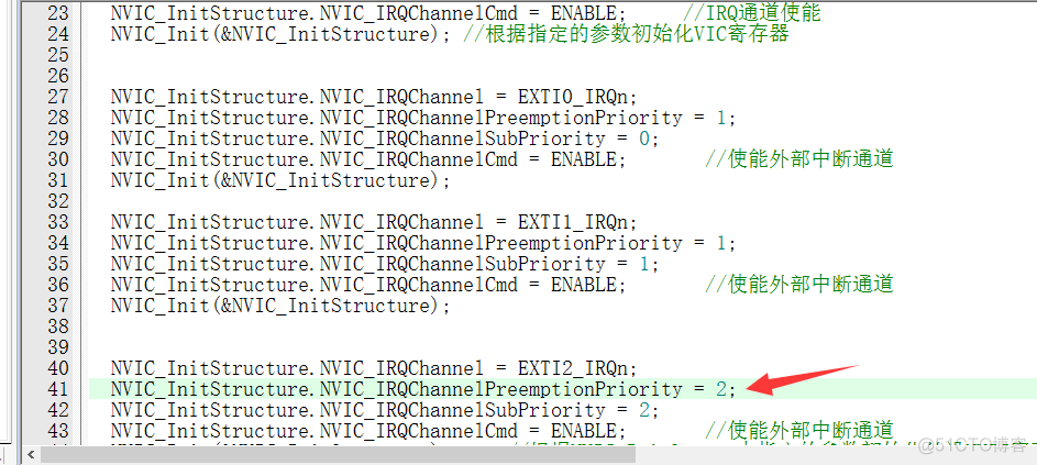 关于STM32的外部引脚中断的问题_上拉_11