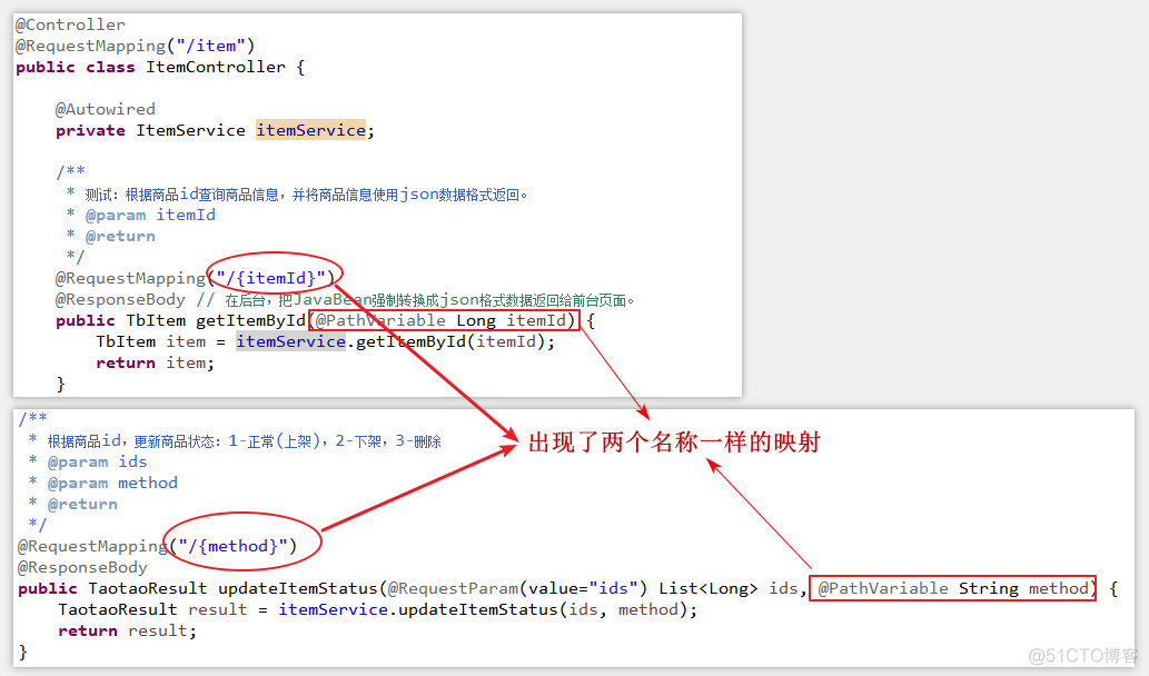 映射重复导致的错误：Ambiguous handler methods mapped for HTTP path_解决方法_02