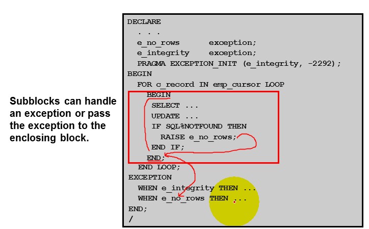 How To Declare User Define Exception Using PRAGMA EXCEPTION_INIT