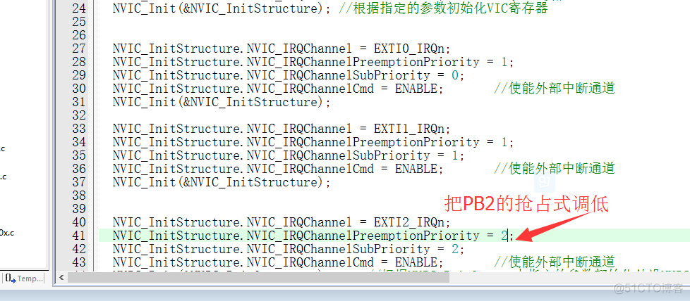 关于STM32的外部引脚中断的问题_上拉_09