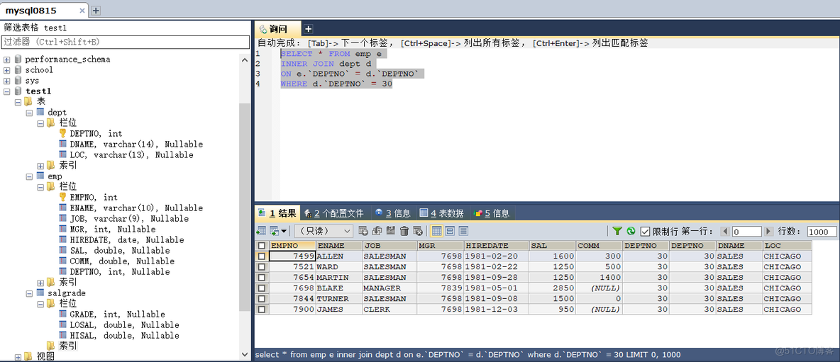 暑假MySQL练习作业_表结构