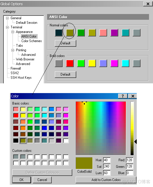 SecureCRT 绝佳配色方案, 保护你的眼睛_linux_04