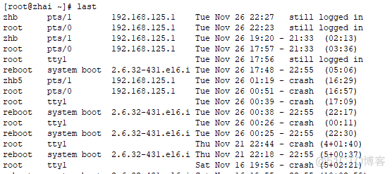 网络命令——last、lastlog、traceroute、netstat_路由表