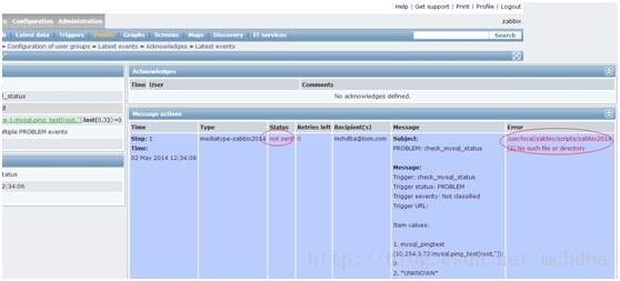 [Zabbix] 如何实现邮件报警通知以及免费短信报警通知_数据库_05