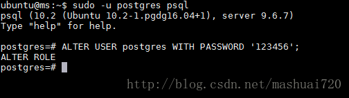 ubuntu 16.04 安装 PostgreSQL-9.6 及用pgadmin4连接测试_数据库_03