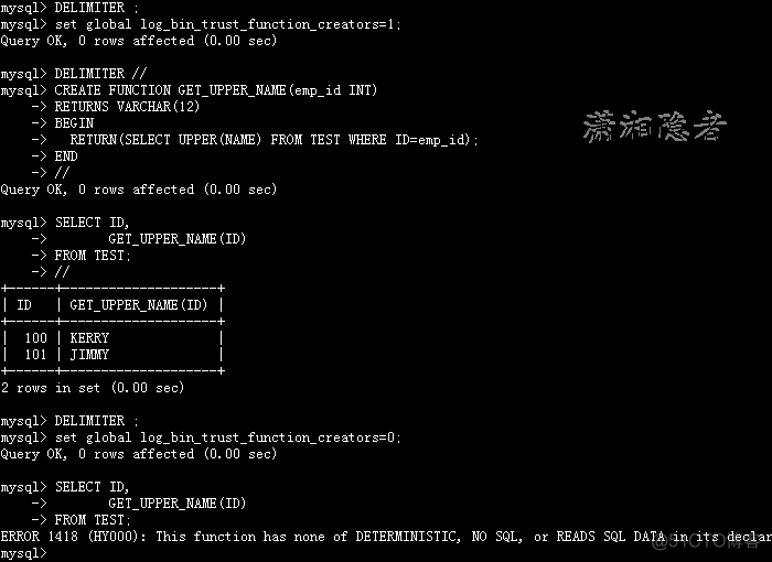 MySQL参数log_bin_trust_function_creators介绍_sql语句