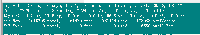 linux wa%过高，iostat查看io状况_用户态