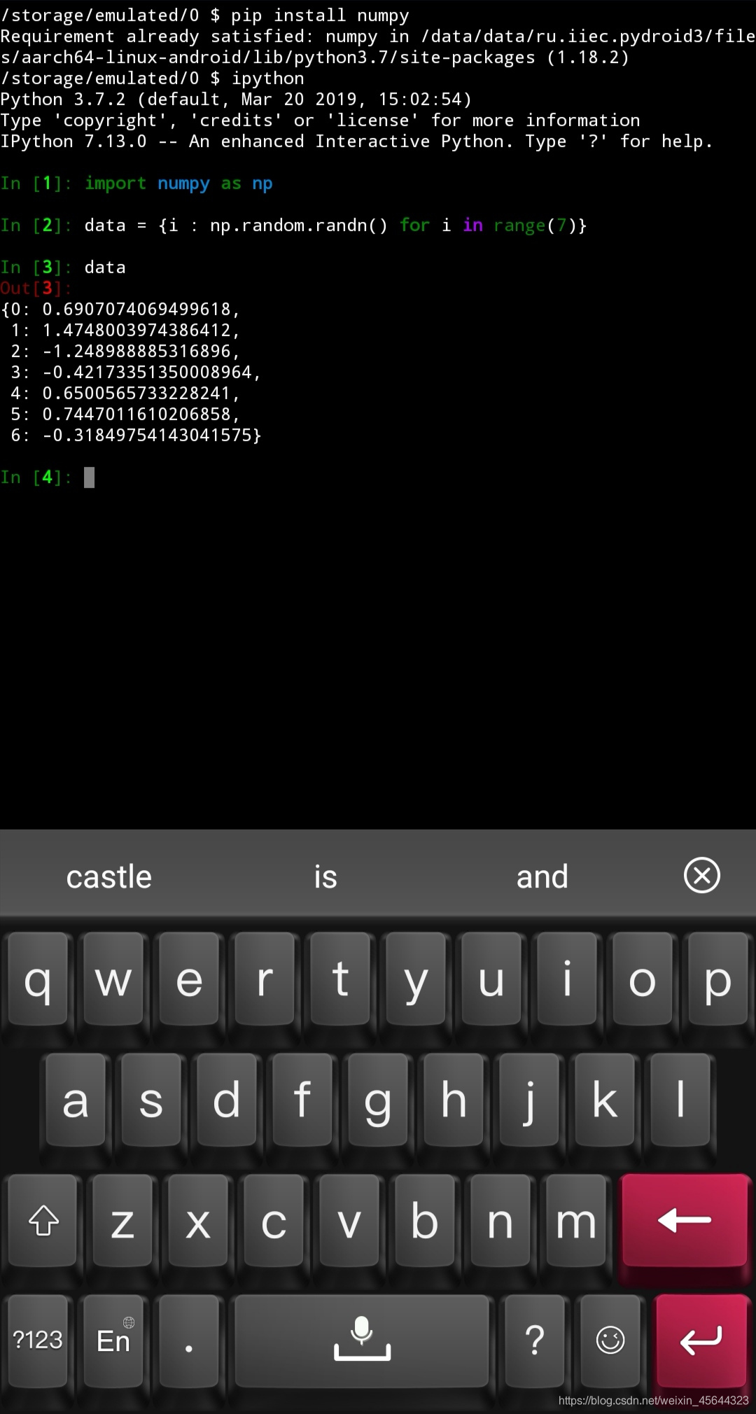 手机Termux安装python及相关模块_随机数_07