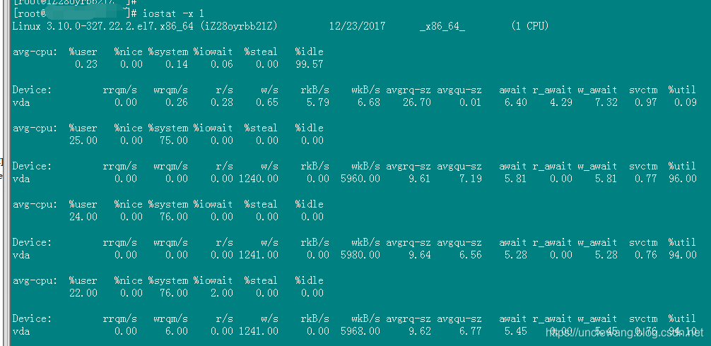 linux wa%过高，iostat查看io状况_数据_09