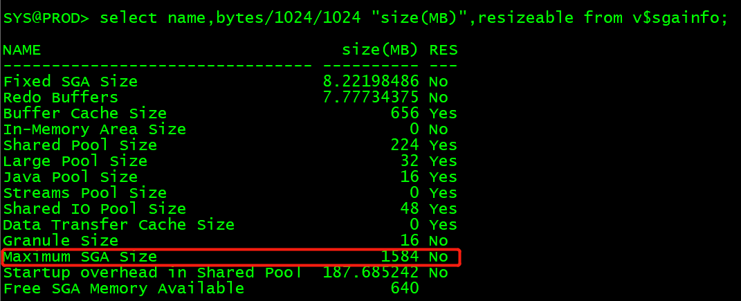 Oracle SGA大小调整策略_Oracle SGA大小调整策略_03