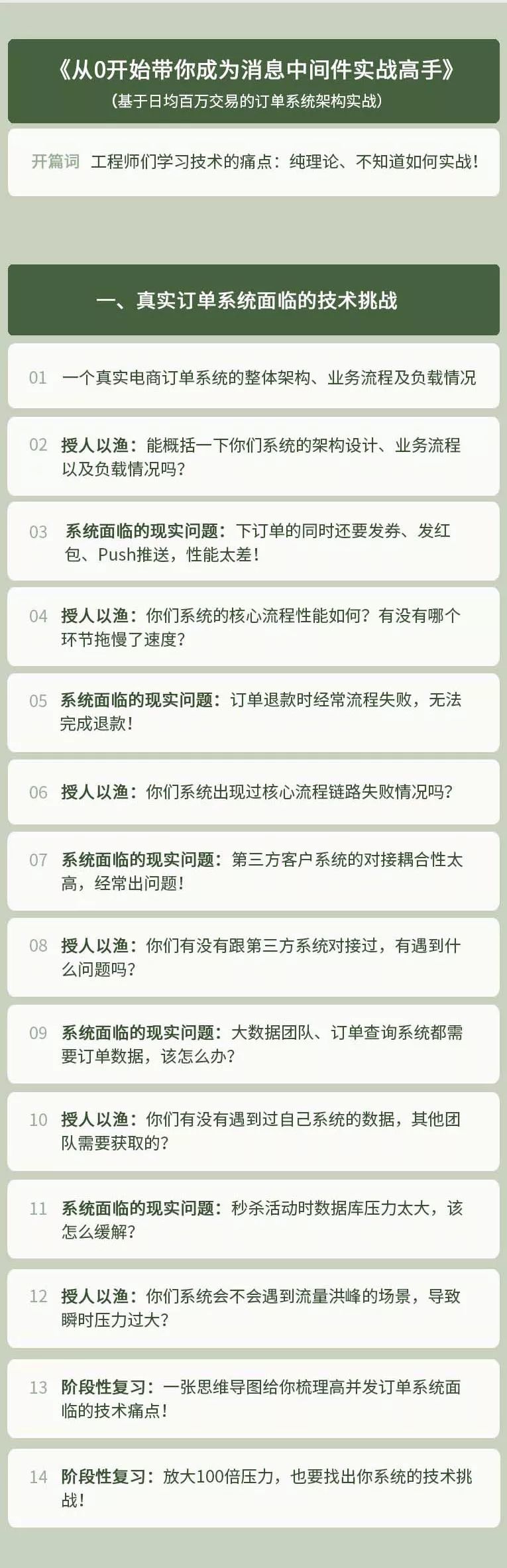 【基于日均百万交易的订单系统】从 0 开始带你成为消息中间件实战高手！_订单系统