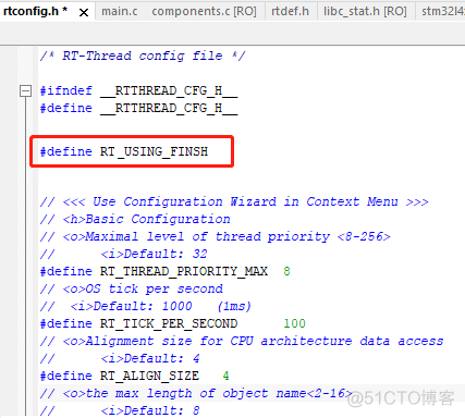 在 RT-Thread Nano 上添加控制台与 FinSH_示例代码_18