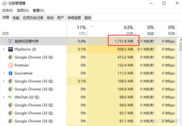 win10 系统与压缩内存 内存占用高解决办法_右键