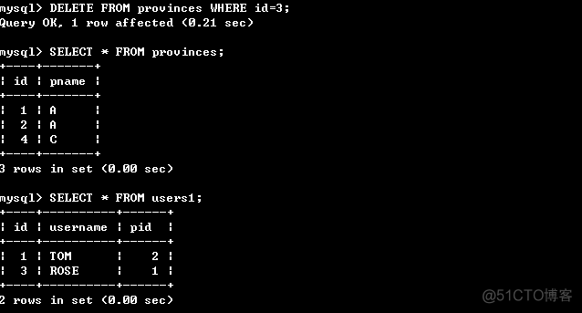 MYSQL中约束及修改数据表_外键约束_13