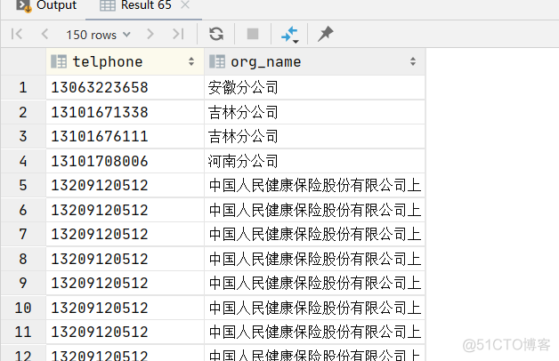 文件整理手机号对应管理机构_sql查询_04