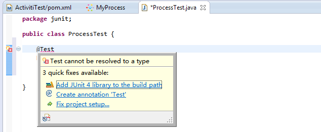 Eclipse构建Activiti项目，类导入提示功能不能使用_解决方法