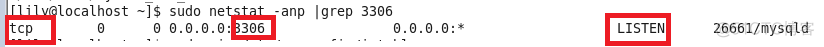 Linux 查看端口使用情况_mysql