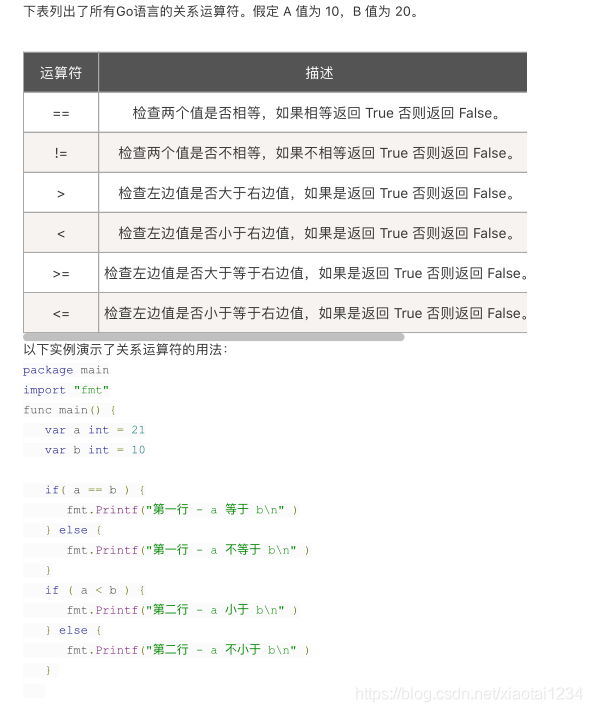 Go语言基本语法——运算符_算术运算符_05