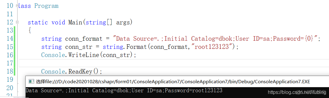 用代码建立与数据库的连接 c#连sqlserver_csdn博客_02