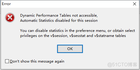 plsql查询报错：Dynamic Performamnce Tables not accessible_普通用户