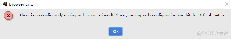 IDEA 之 “There is no configured/running web-servers found!...”_正常运行