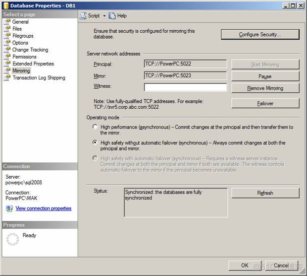 Database Mirroring in SQL Server 2008_php_13