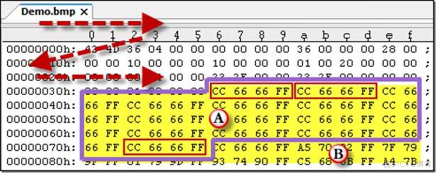 OpenGL学习--05--纹理立方体--BMP文件格式详解(转载)_文件属性_16