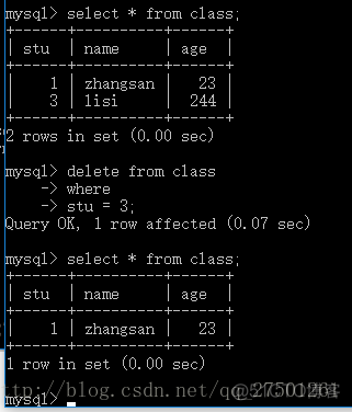 mysql简单的增删改查_MySQL_11