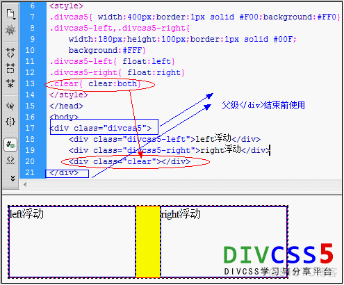 CSS清除浮动方法集合_css_04