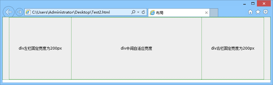 css div 布局（左右固定，中间自动大小）_自动