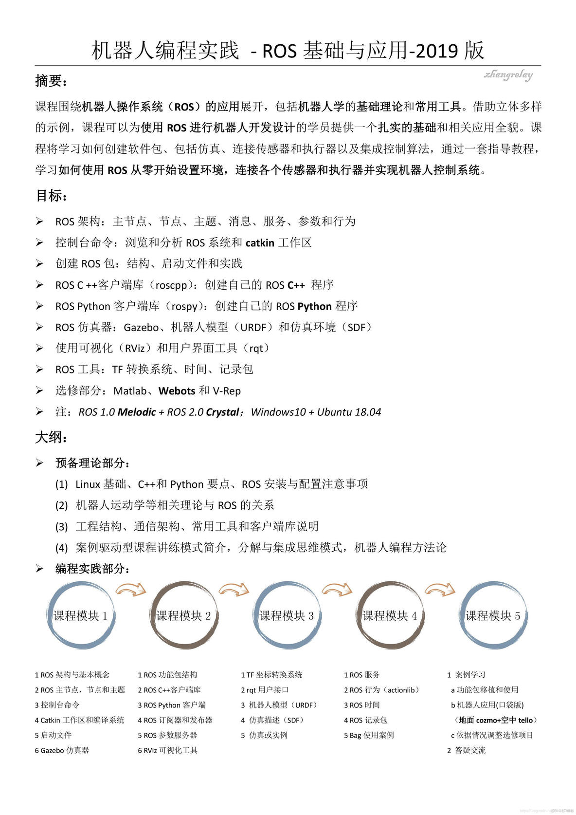 如何高效率系统地学习机器人操作系统ROS1.0和ROS2.0（2019年01月更新）_git