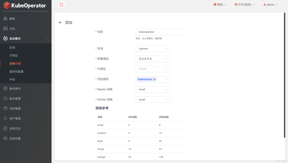 K8S部署工具：KubeOperator集群规划-自动模式_模版_08