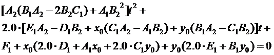 Intersection between a 2d line and a conic in OpenCASCADE_二维_07