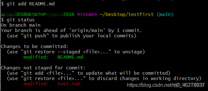 Git（6）-- 记录每次更新到仓库（git clone、status、add、diff、commit、rm、mv命令详解）_github_18