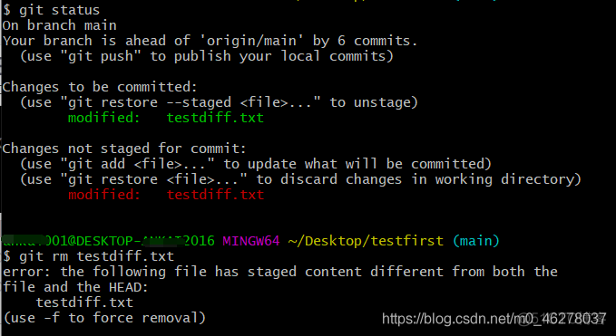 Git（6）-- 记录每次更新到仓库（git clone、status、add、diff、commit、rm、mv命令详解）_github_34